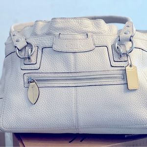 White authentic coach purse